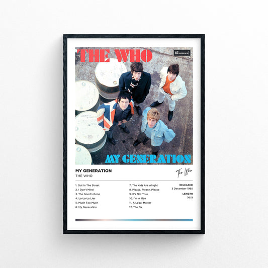 The Who - My Generation Framed Poster Print | Polaroid Style | Album Cover Artwork