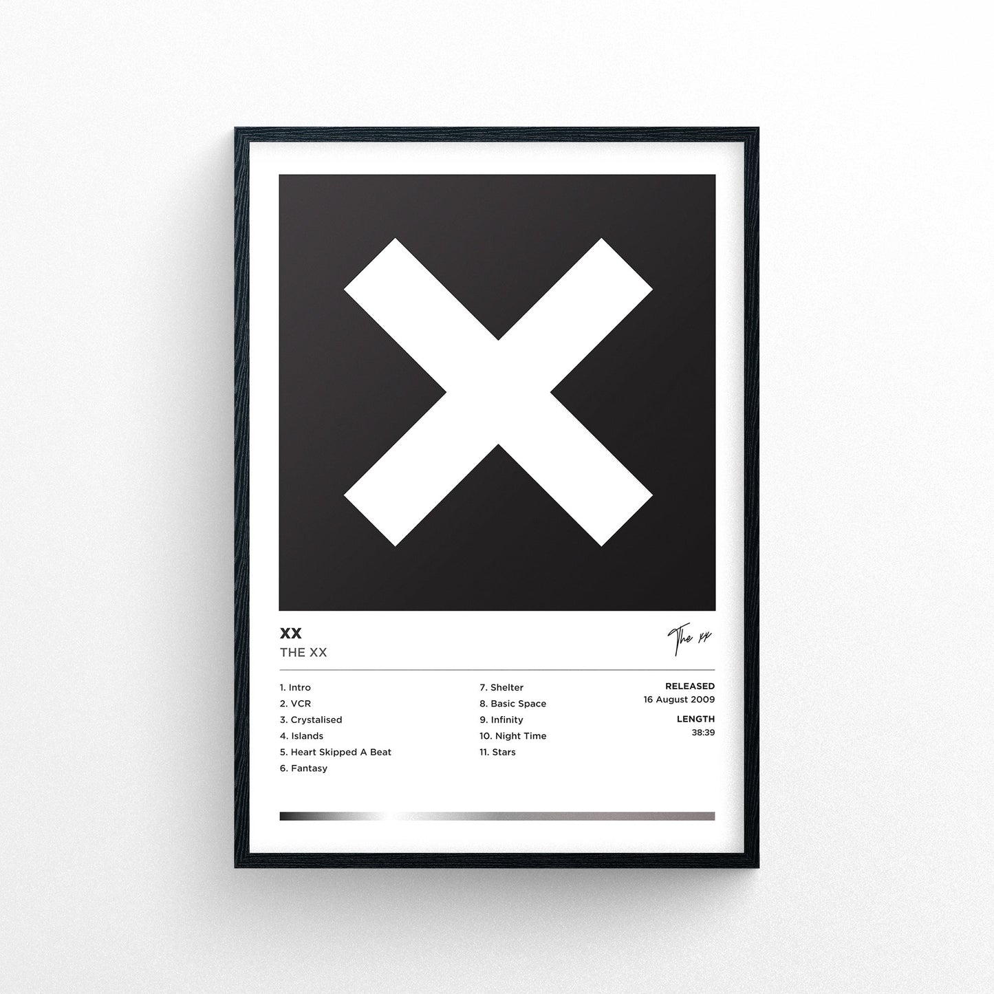 The xx - xx Framed Poster Print | Polaroid Style | Album Cover Artwork